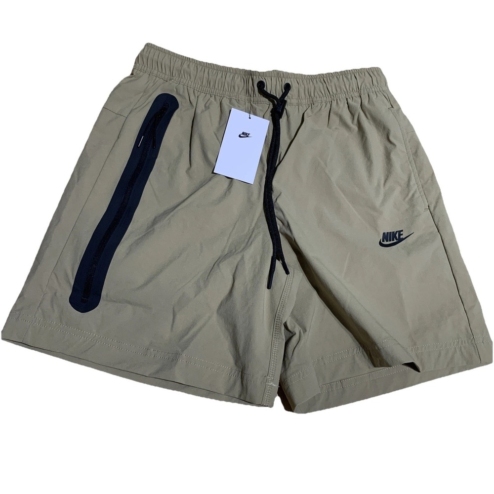 Nike‎ Tech Woven Shorts Casual Lounge Athletic HQ0470-297 Khaki  Tan $85 Men's S